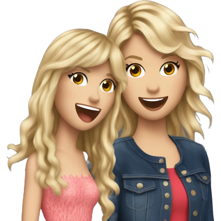 Taylor Swift con Shakira cantando enGuadalajara  emoji