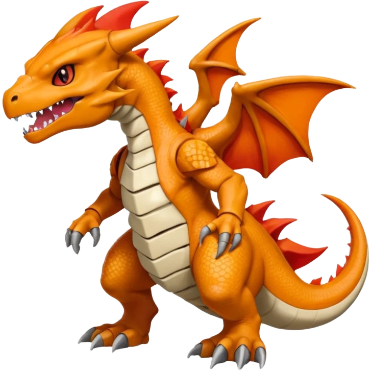 Salandit-Greymon-Agumon-Charizard-Duskull-Cubone-Hybrid (Full body) emoji