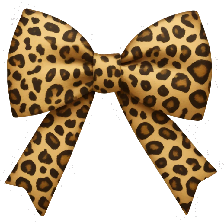 Leopard print bow  emoji