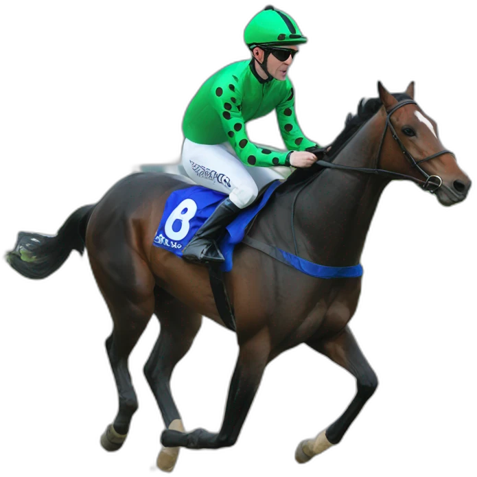 paul townend jockey dark green polka dot emoji