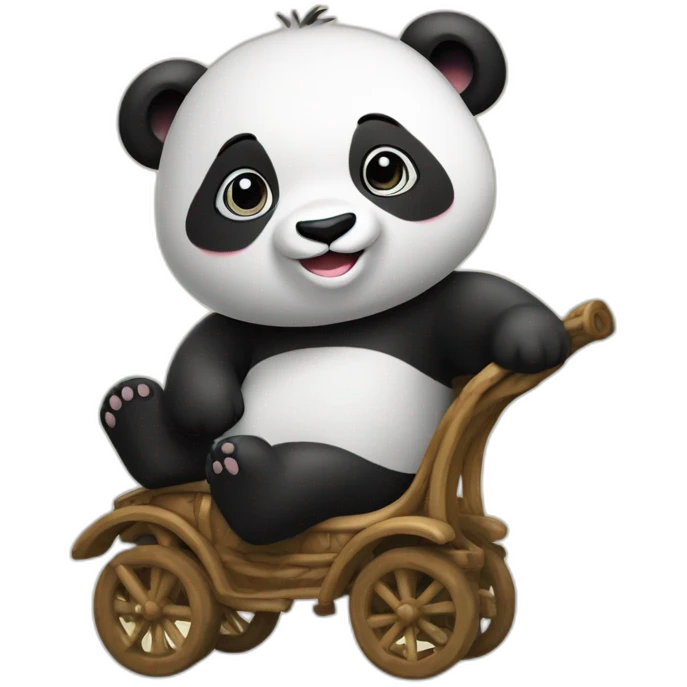 Panda sur cheval emoji