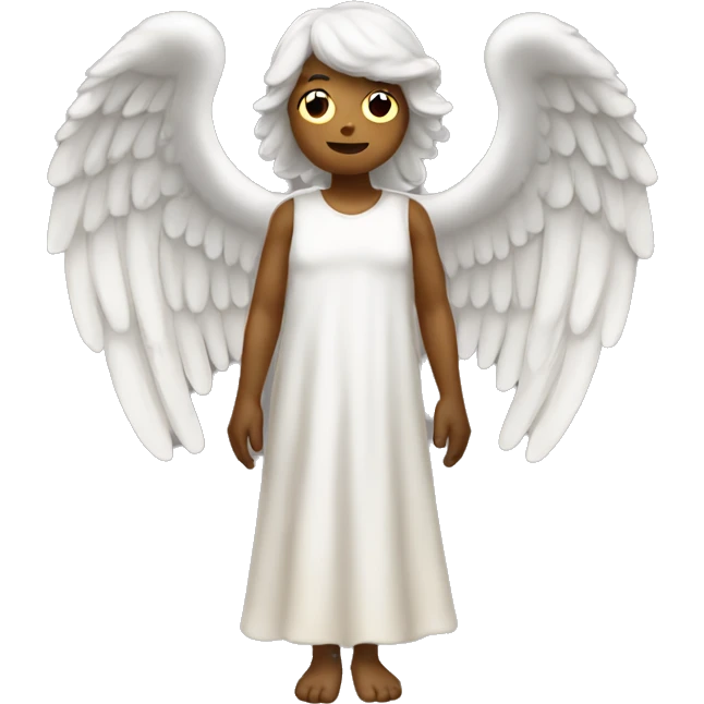 Angel with a back wood emoji
