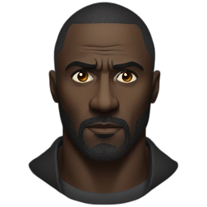 idris elba serious head and shoulders emoji
