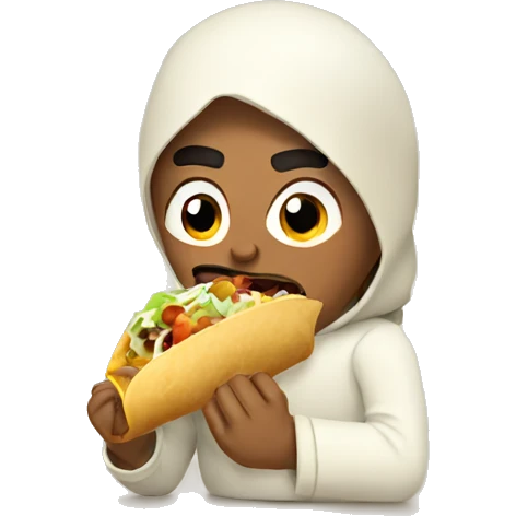 Mexican eating burrito emoji