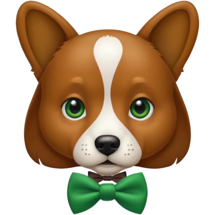 dog with a green bow tie emoji