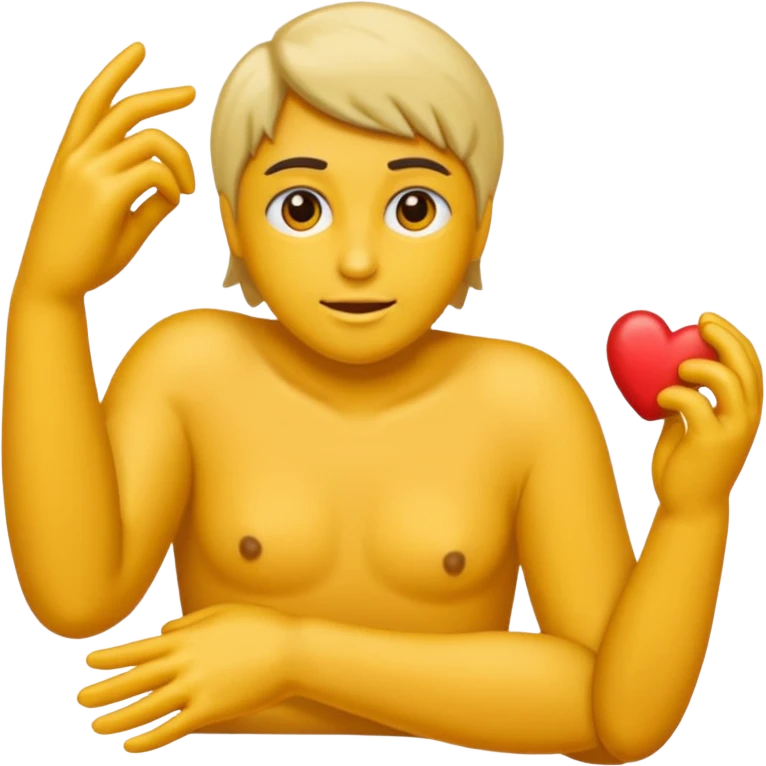 Faz uma mulher pelada mostrando a bunda  com um pênis  emoji