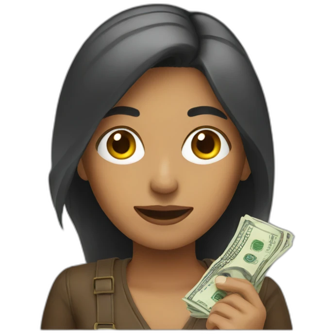 Woman saving money emoji