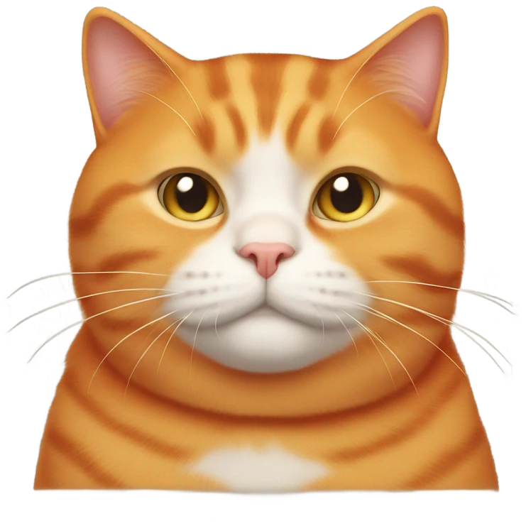 Orange cat overweight  emoji
