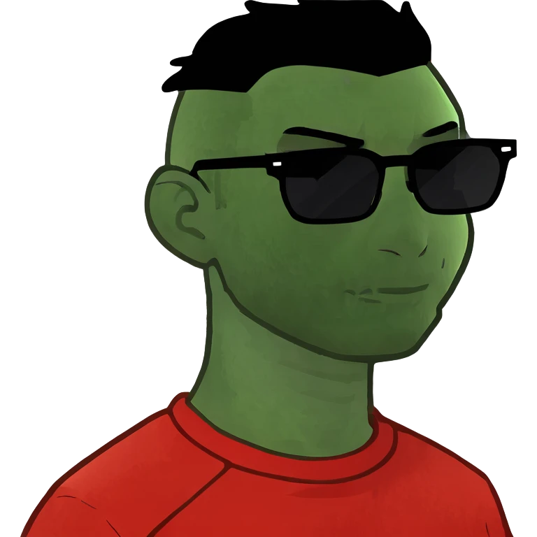 A guy in a red sweatshirt with sunglasses, with stylish black hair, stands in a cool pose emoji
