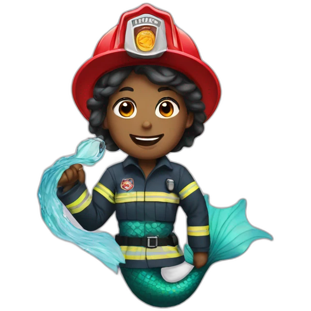 mermaid firefighter emoji