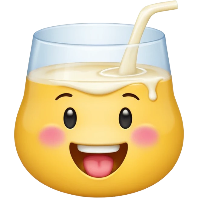 Drooling emoji with milk in mouth emoji