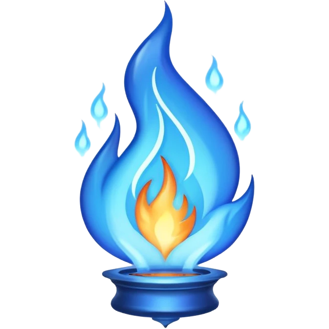 Blue flame emoji