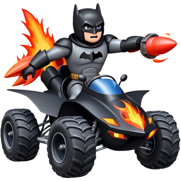 ATV QUAD batmobile rocket at take-off in fire france ! emoji