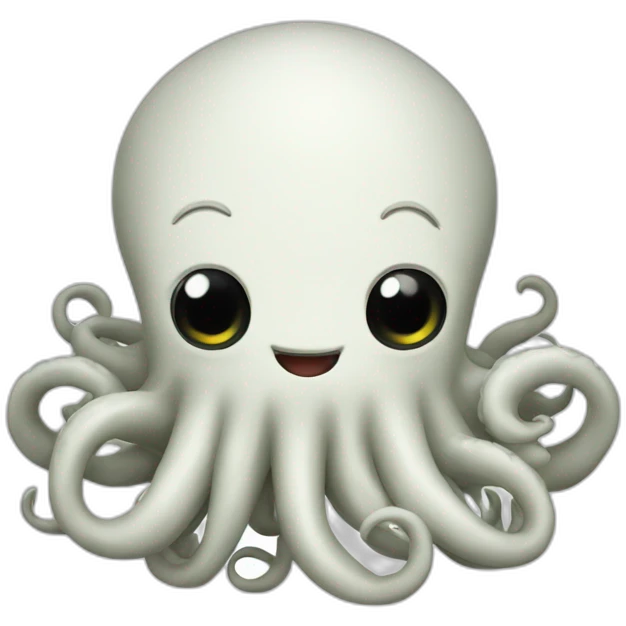 cute white kraken with cute face Saying GG emoji