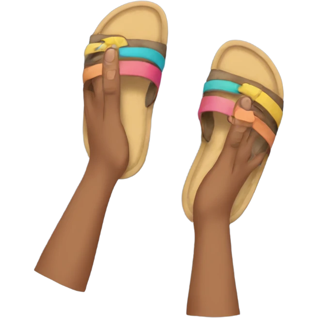 Hand holding a sandals emoji