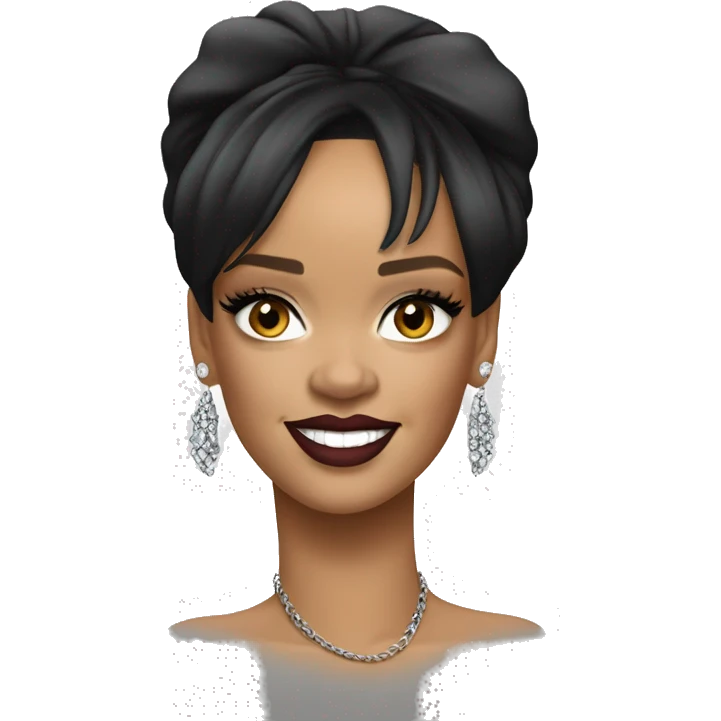 Iconic-style Candid Likeness Rihanna:

A fearless style icon in bold fashion, with piercing gaze and radiant confidence. Known for her edgy elegance and unapologetic attitude, always setting trends. emoji
