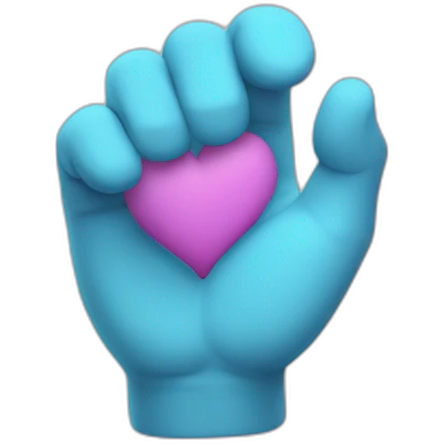 Cœur forme main emoji