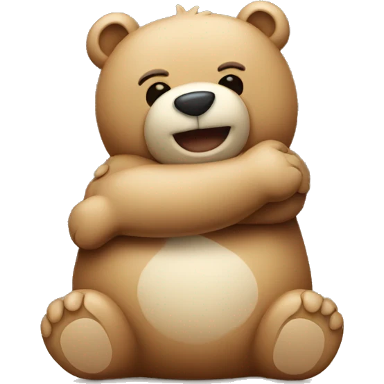 Hugging bear emoji