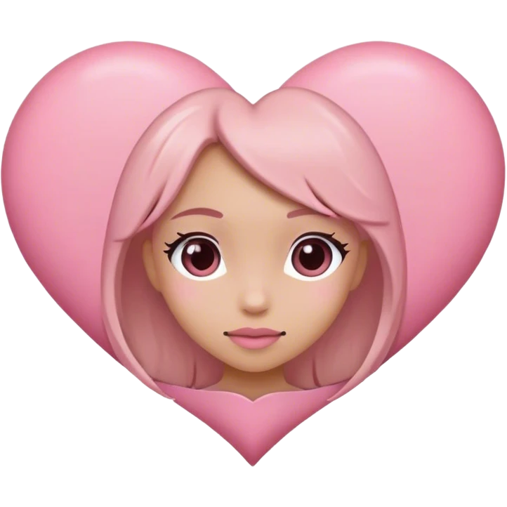 Pink heart with Maddie in the middle emoji