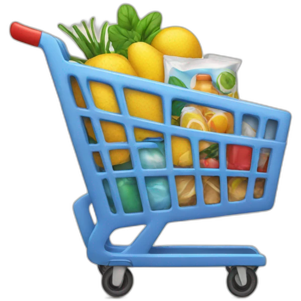 cart with products emoji