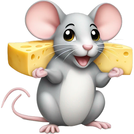 Mouse with cheese emoji