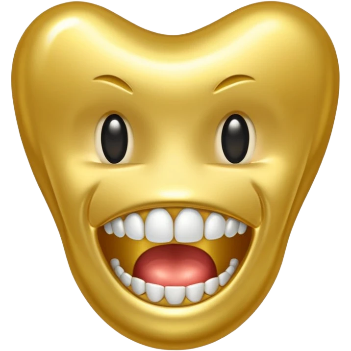 gold tooth without a face on it emoji
