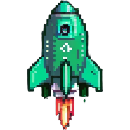 Green check mark with a small rocket ship, deployment success symbol emoji