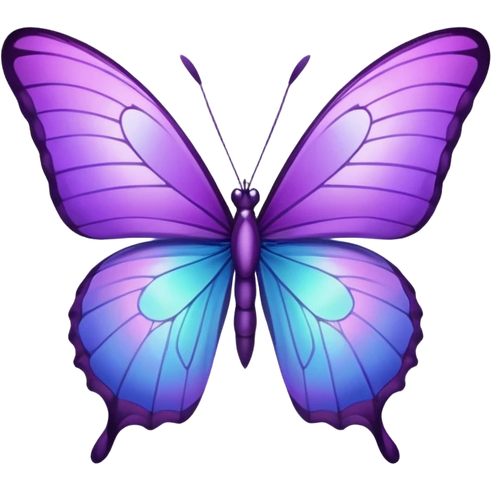 Purple butterfly with sharp ends on each wing emoji
