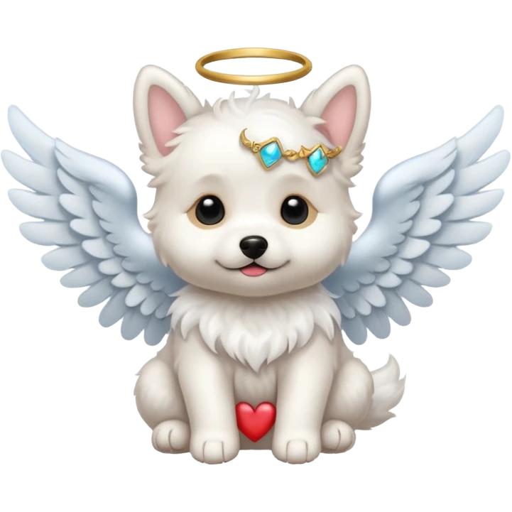 puppy with angel wings emoji