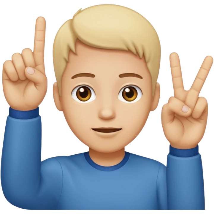 Holding up 3 fingers emoji