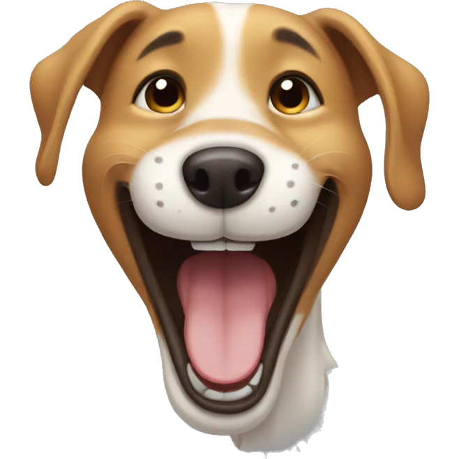 dog laughing emoji
