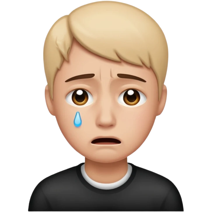 Super sad feeling left out crying emoji