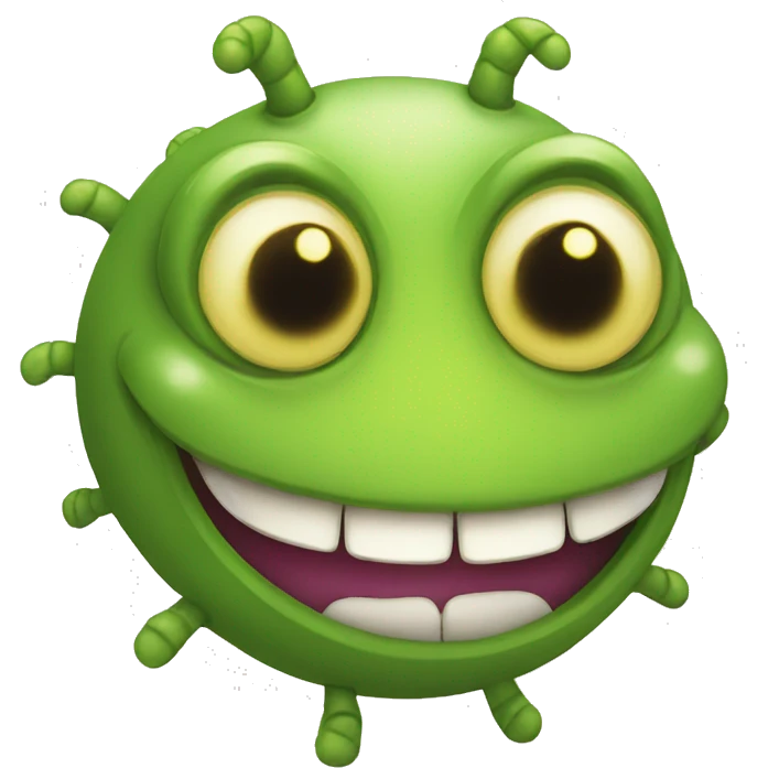 Grinning caterpillar emoji