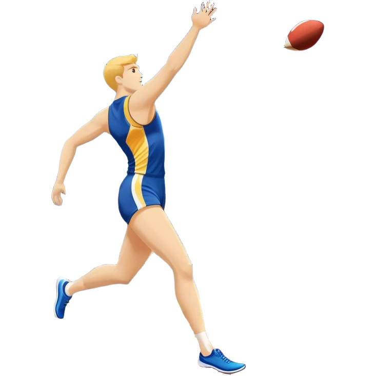 An icon featuring a collage of track and field equipment: a javelin, shot put, discus, high jump bar, and running shoes. The background shows a lively stadium with cheering fans, bright lights, and a clear sky, symbolizing the diversity of athletics. Transparent background emphasizes the sport. emoji