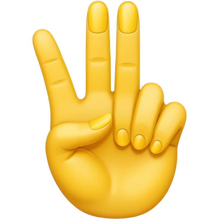 middle finger hand emoji style, yellow color emoji