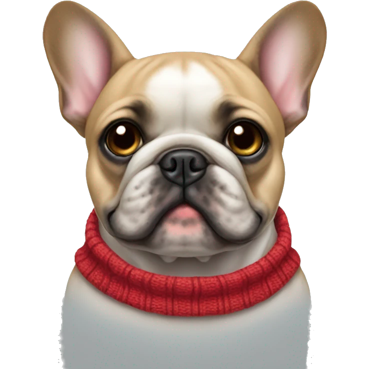 french bulldog in a sweater emoji