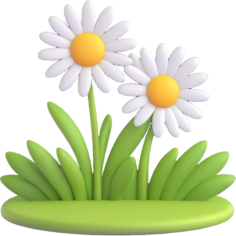 Cute realistic daisy  emoji