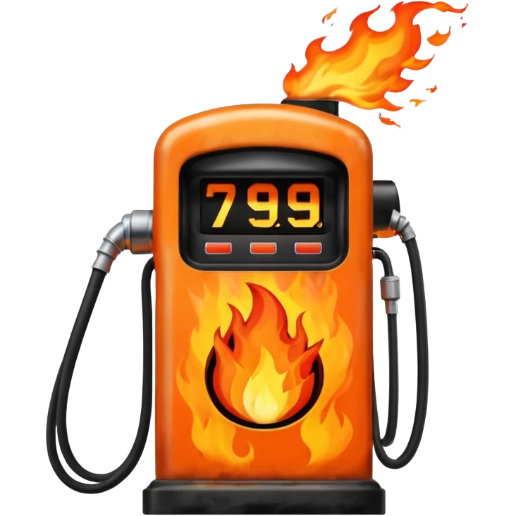 gas pump on fire emoji