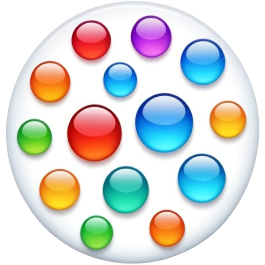 Mobile application icon with colorful app logo emoji
