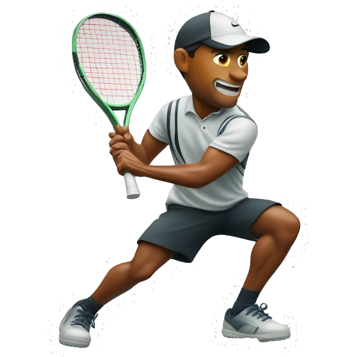 tiger woods playing tennis emoji