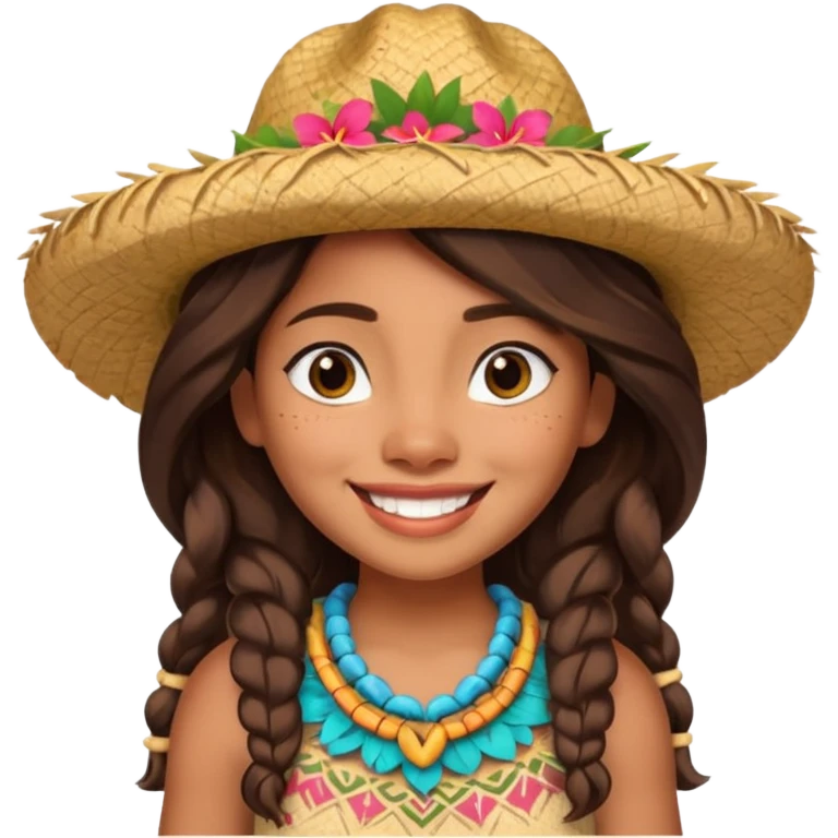 Moana wear Hawaii's hat version emoji