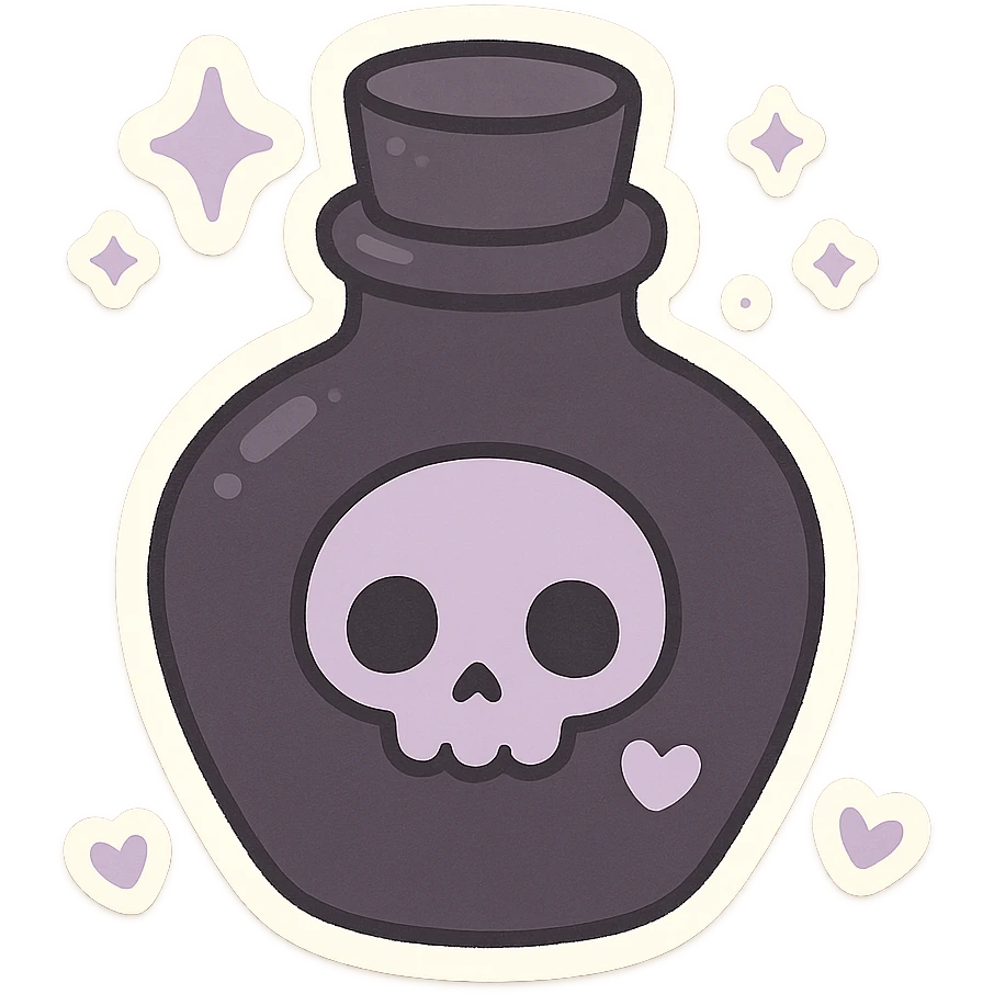 pastel goth black object emoji