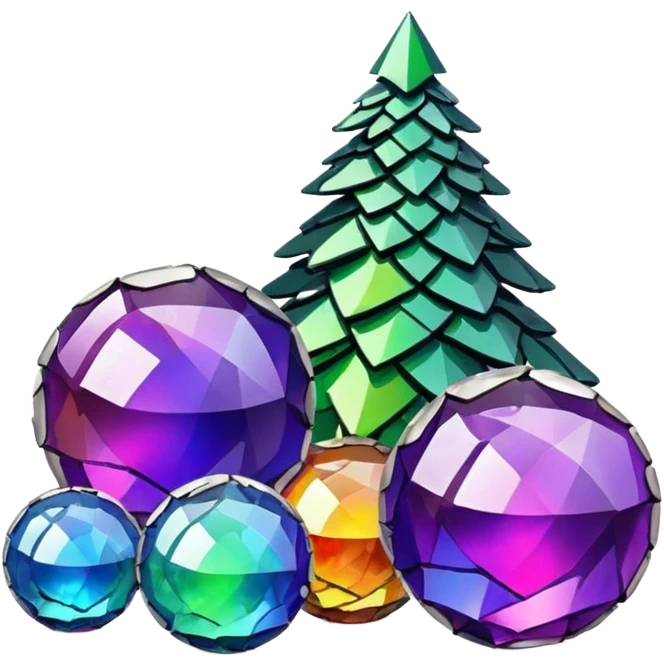 broken pieces of Christmas tree balls emoji