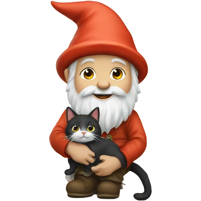 Gnome with cat emoji