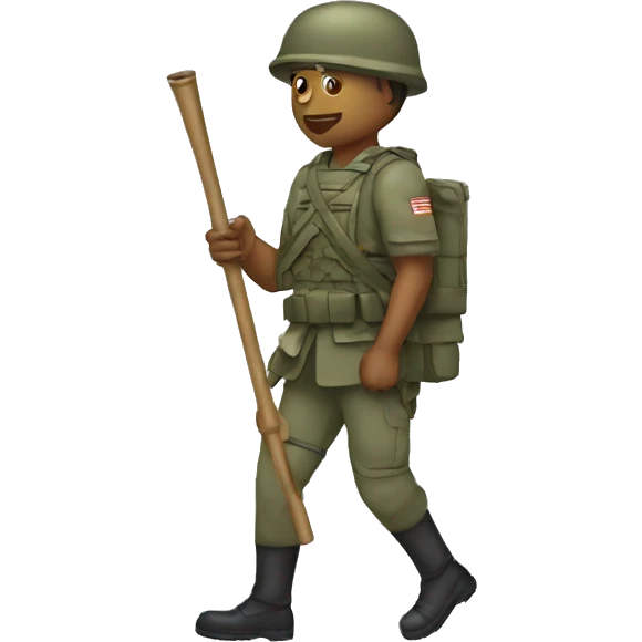soldier with a crutch emoji