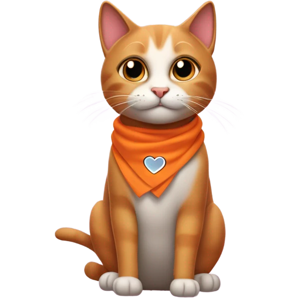 un gato naranja bravo emoji