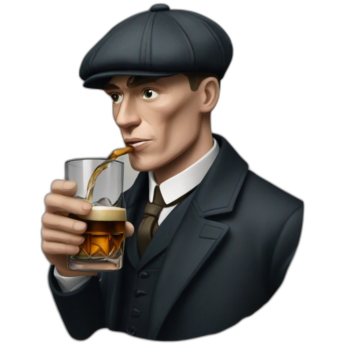 Tommy shelby peaky blinders drinking whisky emoji
