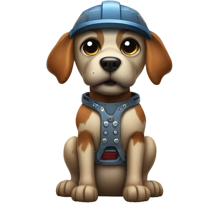 robot dog lumberjack emoji
