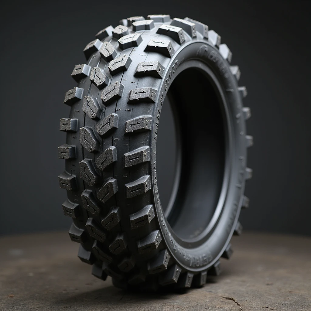 enduro motorcycle tires, detailed, realistic, focus on tread pattern emoji