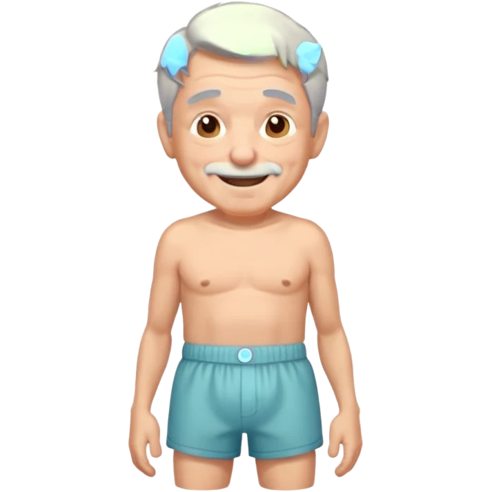 Sexy old man in boxers  emoji